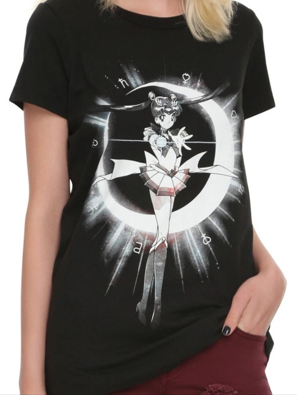 Sailor Moon Transformation T Short Juniors Extra Large